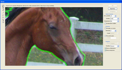 il filtro estrai di Photoshop cs3