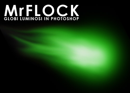 Cover del tutorial su come realizzare globi o comete luminose in adobe photoshop