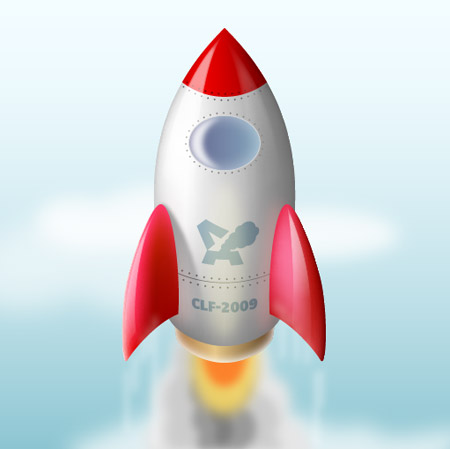 space-rocket avatar in Illustrator