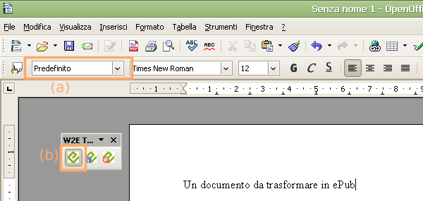 Writer2ePub OpenOffice