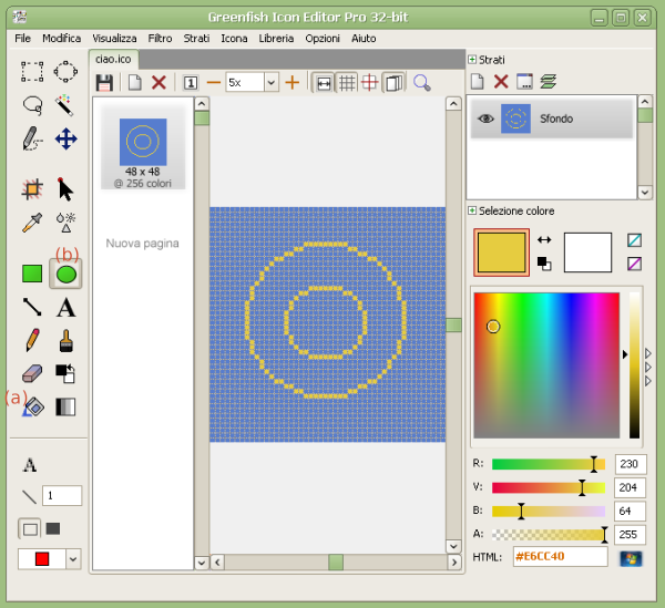 Creare icone - Greenfish Icon Editor Pro