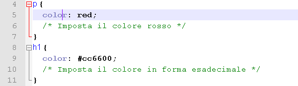 css color colore testo