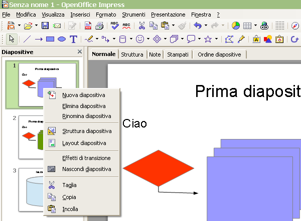 OpenOffice Impress duplica diapositiva