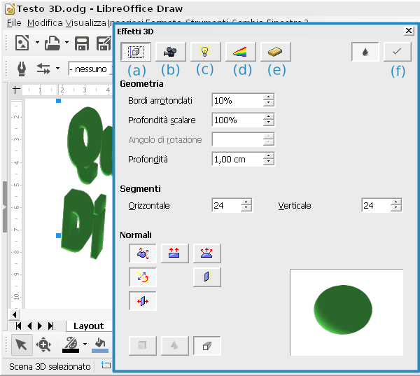 LibreOffice Draw Effetti 3D